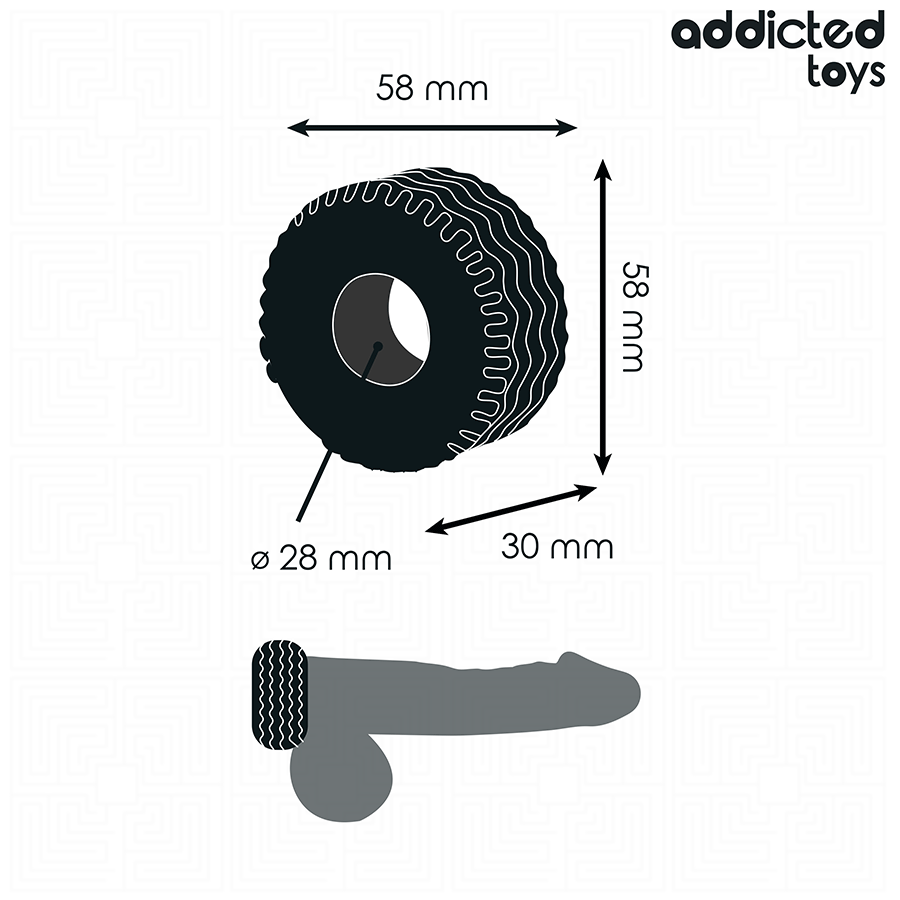 ADDICTED TOYS - EXTRA THICK COCK RING - NOCTURNA DESIRES