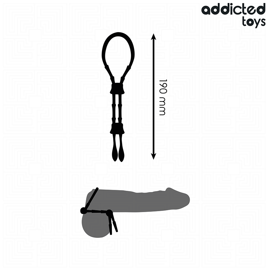 ADDICTED TOYS - ADJUSTABLE SILICONE ROPE FOR THE PENIS - NOCTURNA DESIRES