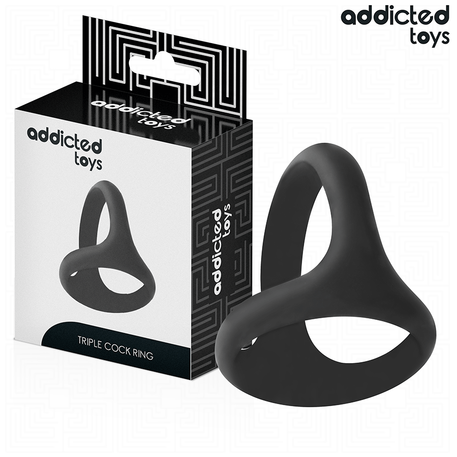 ADDICTED TOYS - THICK TRIPLE PENIS RING - NOCTURNA DESIRES
