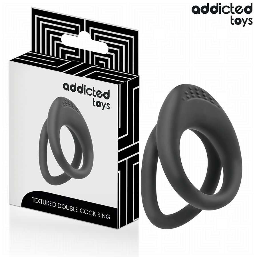 ADDICTED TOYS - DOUBLE TEXTURED PENIS RING - NOCTURNA DESIRES