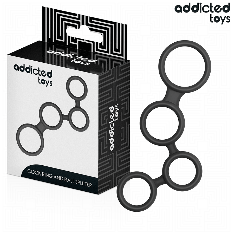 ADDICTED TOYS - PENIS RING WITH DIVIDERS FOR TESTICLES - NOCTURNA DESIRES