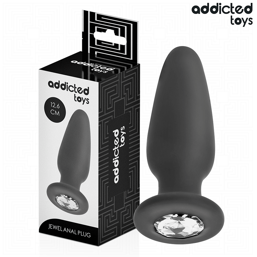 ADDICTED TOYS - ANAL PLUG WITH JEWEL SILICONE SIZE L 12.6 CM - NOCTURNA DESIRES