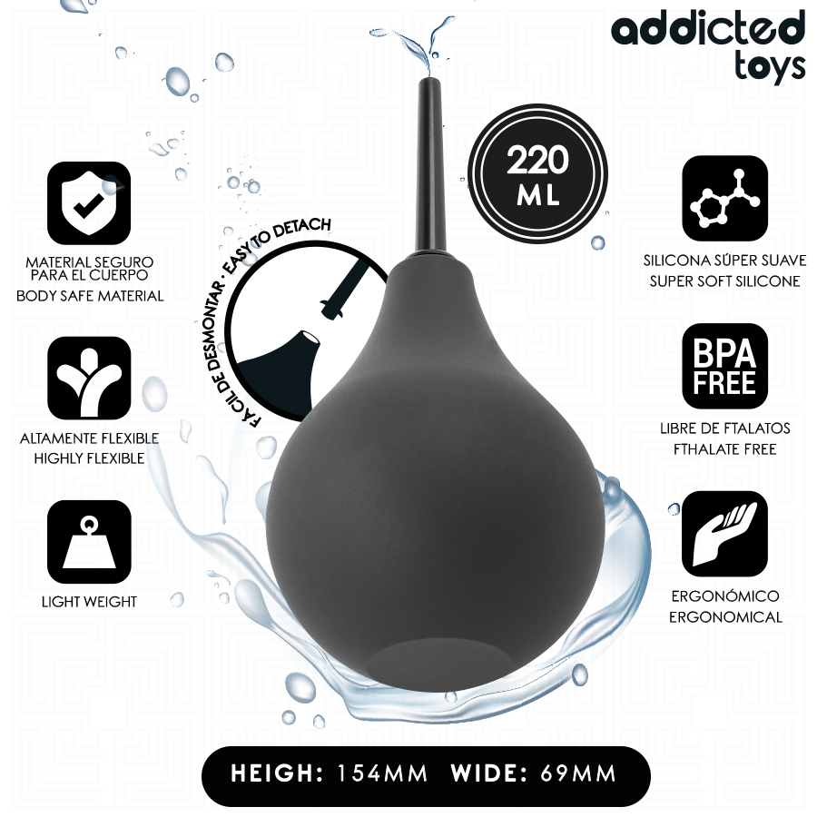 ADDICTED TOYS - TRAVEL ANAL CLEANER SIZE L 220 ML - NOCTURNA DESIRES