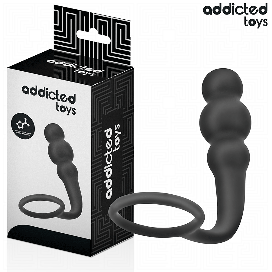 ADDICTED TOYS - ANAL PLUG WITH RING SILICONE MODEL 1 - NOCTURNA DESIRES