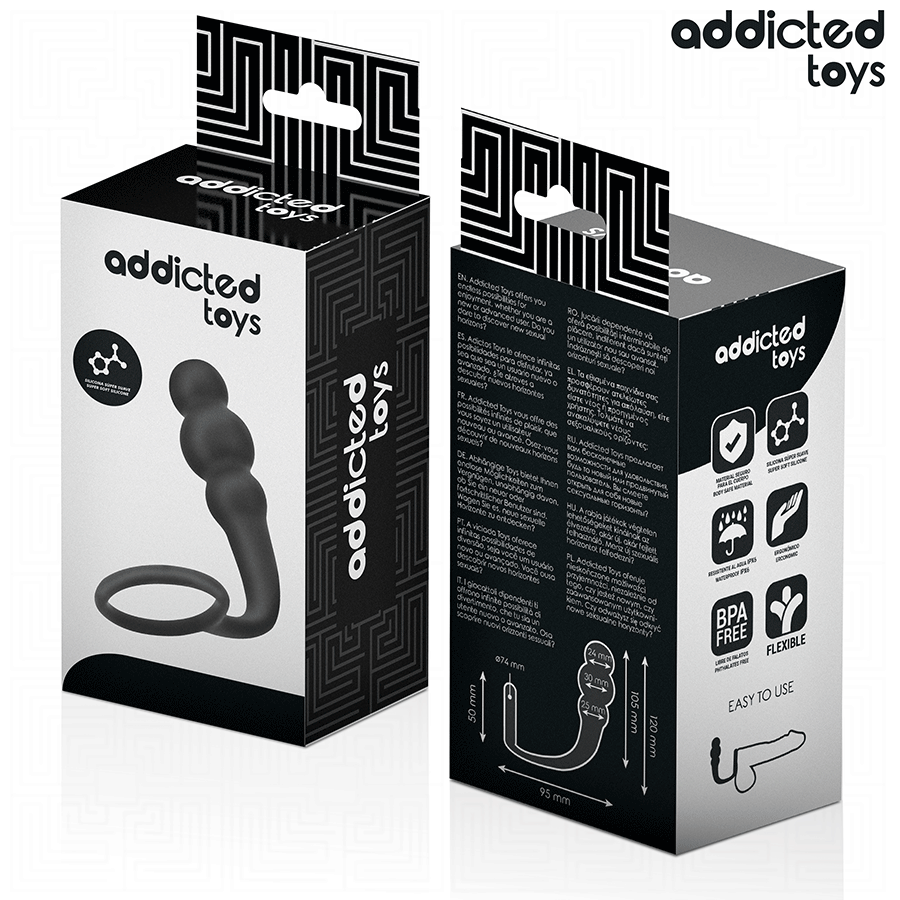 ADDICTED TOYS - ANAL PLUG WITH RING SILICONE MODEL 1 - NOCTURNA DESIRES