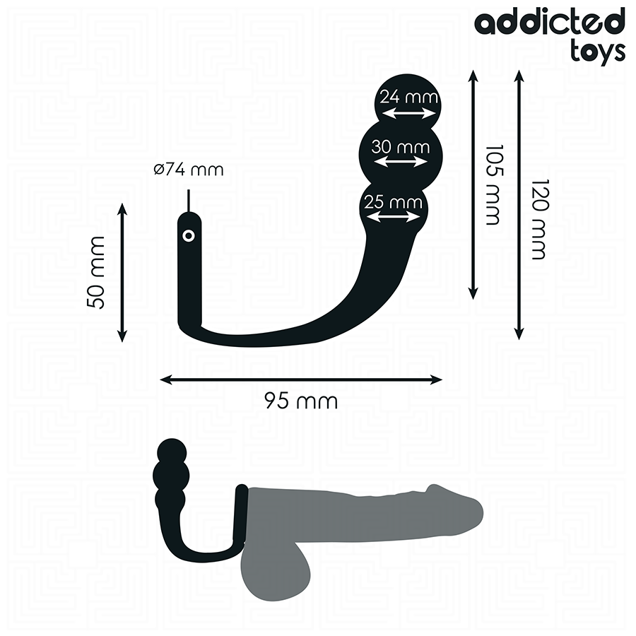 ADDICTED TOYS - ANAL PLUG WITH RING SILICONE MODEL 1 - NOCTURNA DESIRES
