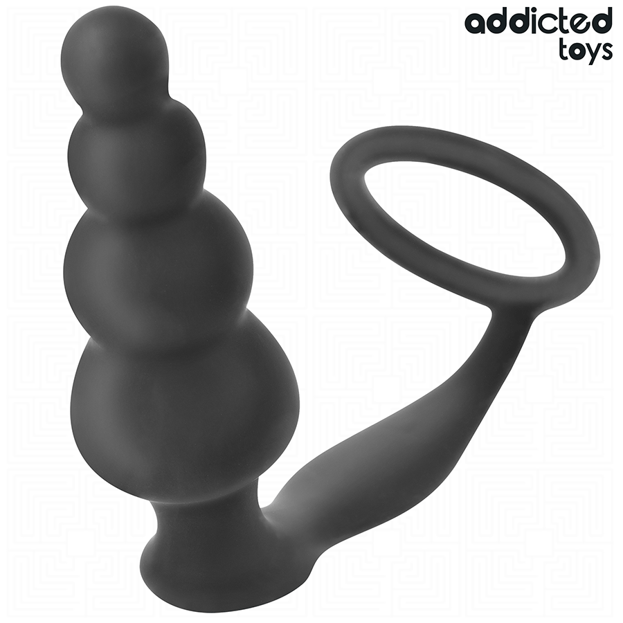 ADDICTED TOYS - ANAL PLUG WITH RING SILICONE MODEL 5 - NOCTURNA DESIRES
