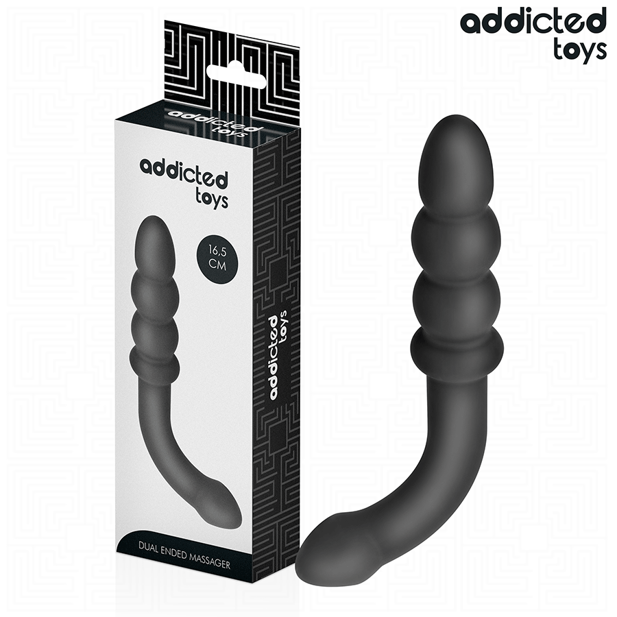 ADDICTED TOYS - DOUBLE ANAL MASSAGER SILICONE 16.5 CM - NOCTURNA DESIRES