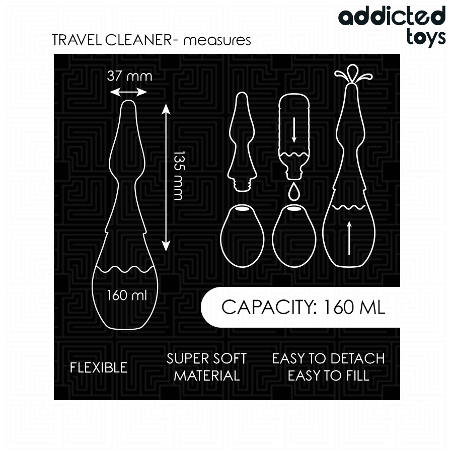 ADDICTED TOYS - TRAVEL CLEANER SILICONE MODEL 1 - NOCTURNA DESIRES