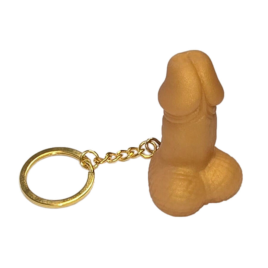 DIABLO PICANTE - PENIS SHAPED WHISTLE KEYRING GOLD COLOR - NOCTURNA DESIRES
