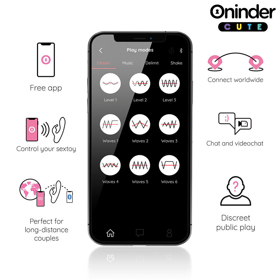 ONINDER CUTE - LOVE BUNNY VIBRATOR G-SPOT CLITORIS - FREE WORLDWIDE APP - NOCTURNA DESIRES