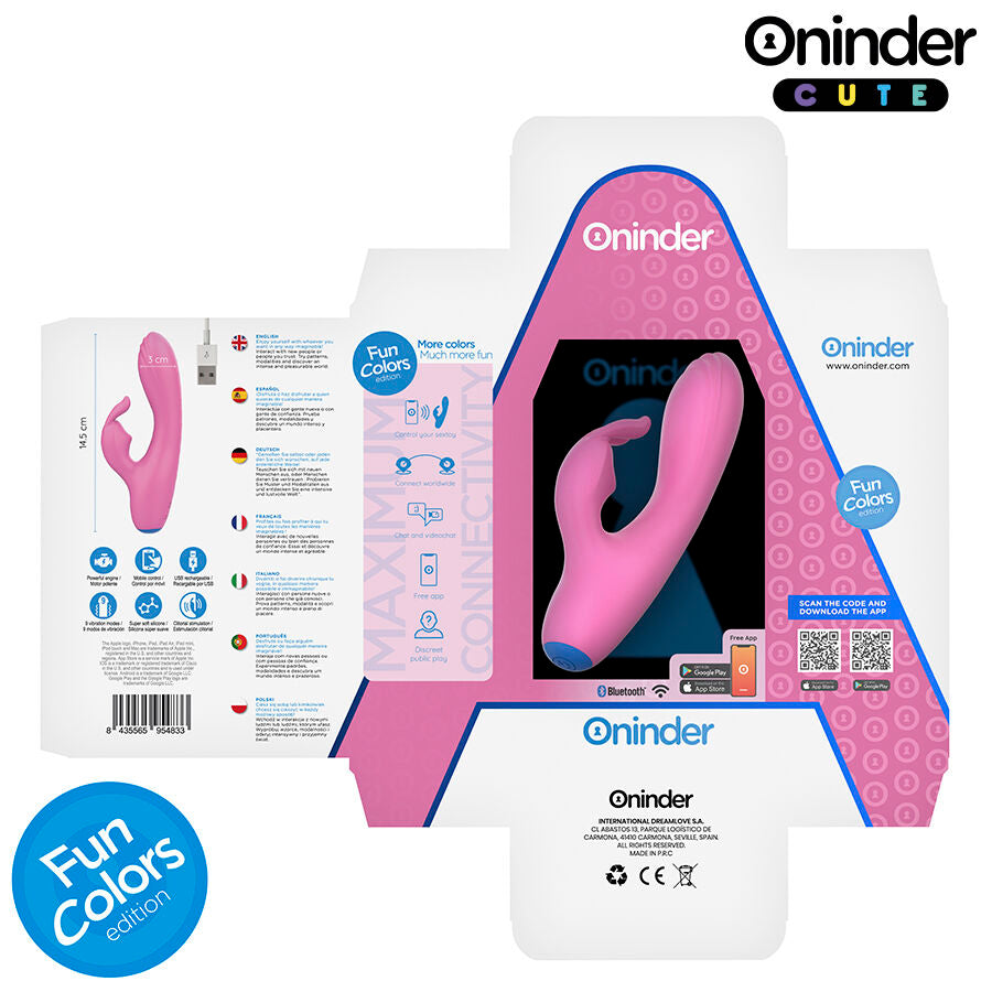 ONINDER CUTE - LOVE BUNNY VIBRATOR G-SPOT CLITORIS - FREE WORLDWIDE APP - NOCTURNA DESIRES