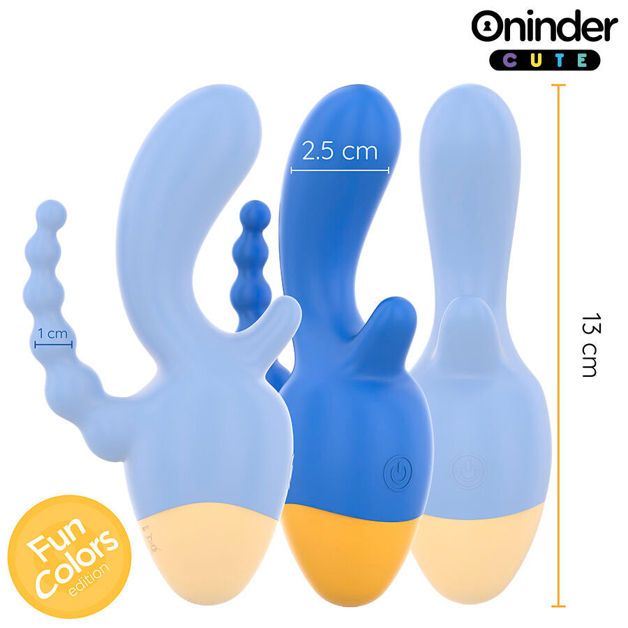 ONINDER CUTE - LOVE 3 SOME TRIPLE VIBRATOR - FREE WORLDWIDE APP - NOCTURNA DESIRES