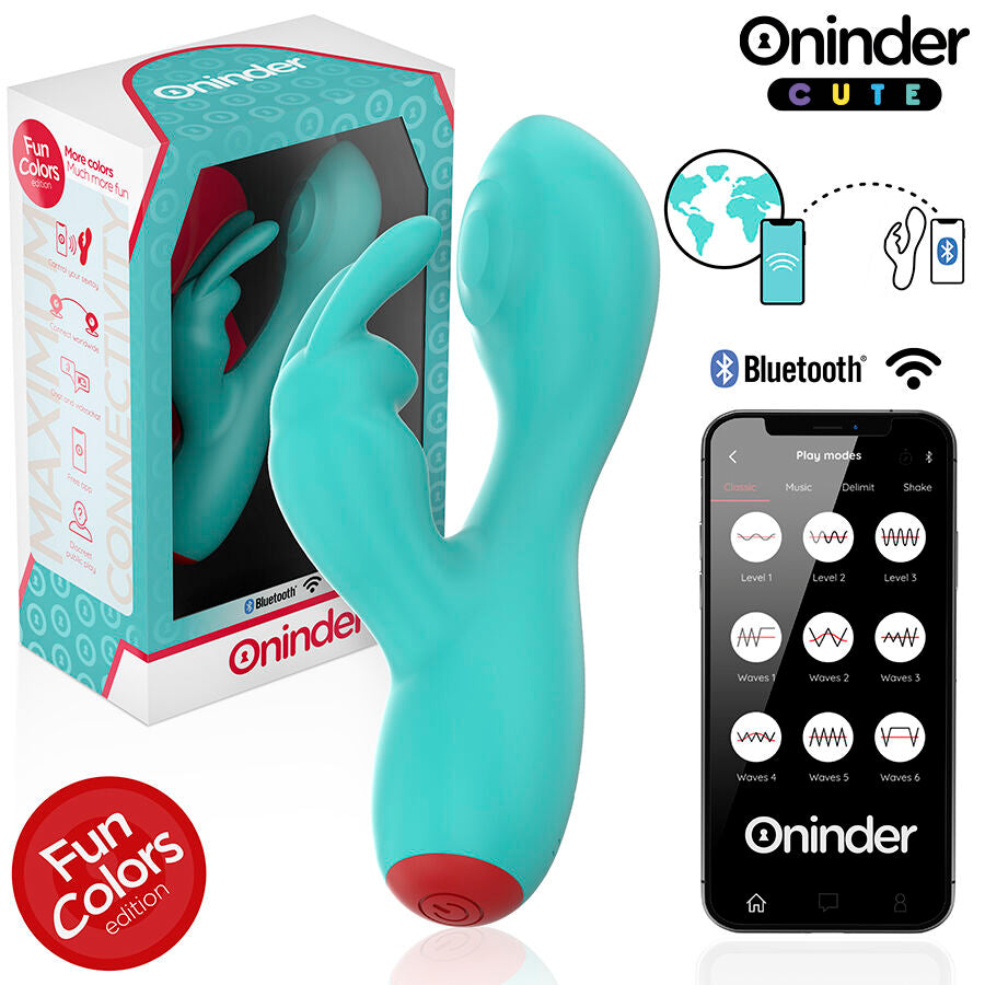 ONINDER CUTE - LOVE BUNNY G-SPOT CLITORAL VIBRATOR - FREE WORLDWIDE APP - NOCTURNA DESIRES