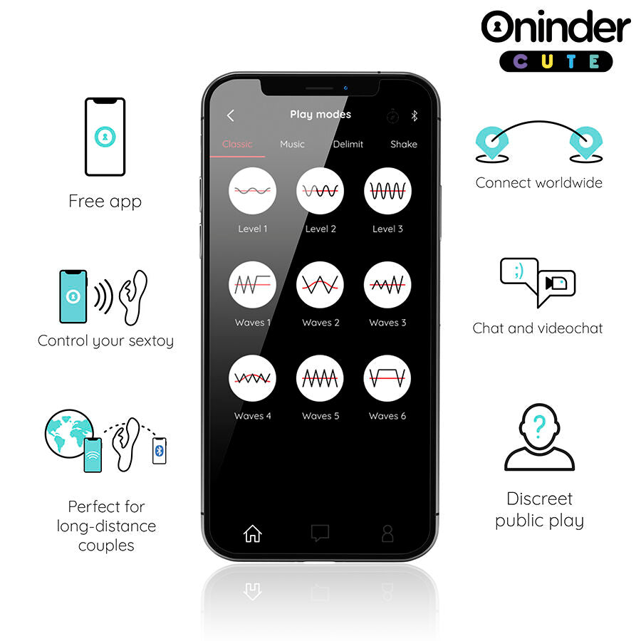 ONINDER CUTE - LOVE BUNNY G-SPOT CLITORAL VIBRATOR - FREE WORLDWIDE APP - NOCTURNA DESIRES