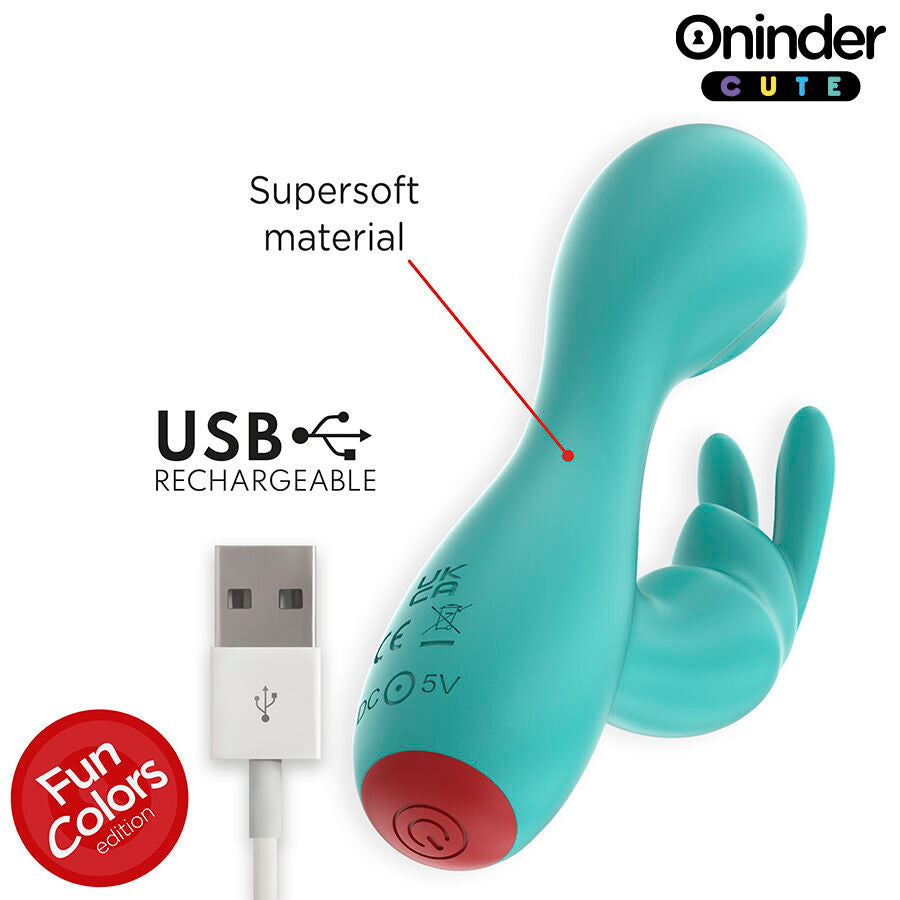 ONINDER CUTE - LOVE BUNNY G-SPOT CLITORAL VIBRATOR - FREE WORLDWIDE APP - NOCTURNA DESIRES