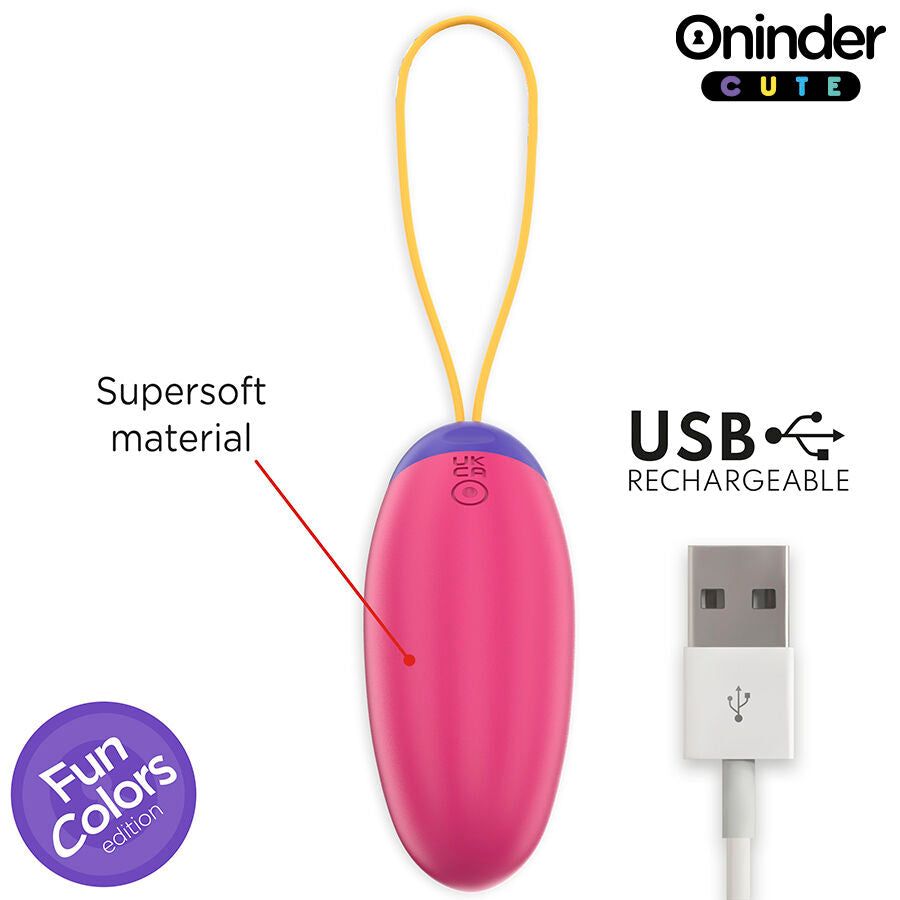 ONINDER CUTE - LOVE PLEASURE VIBRO-WAVE TAPPING SILICONE EGG - FREE GLOBAL APP - NOCTURNA DESIRES