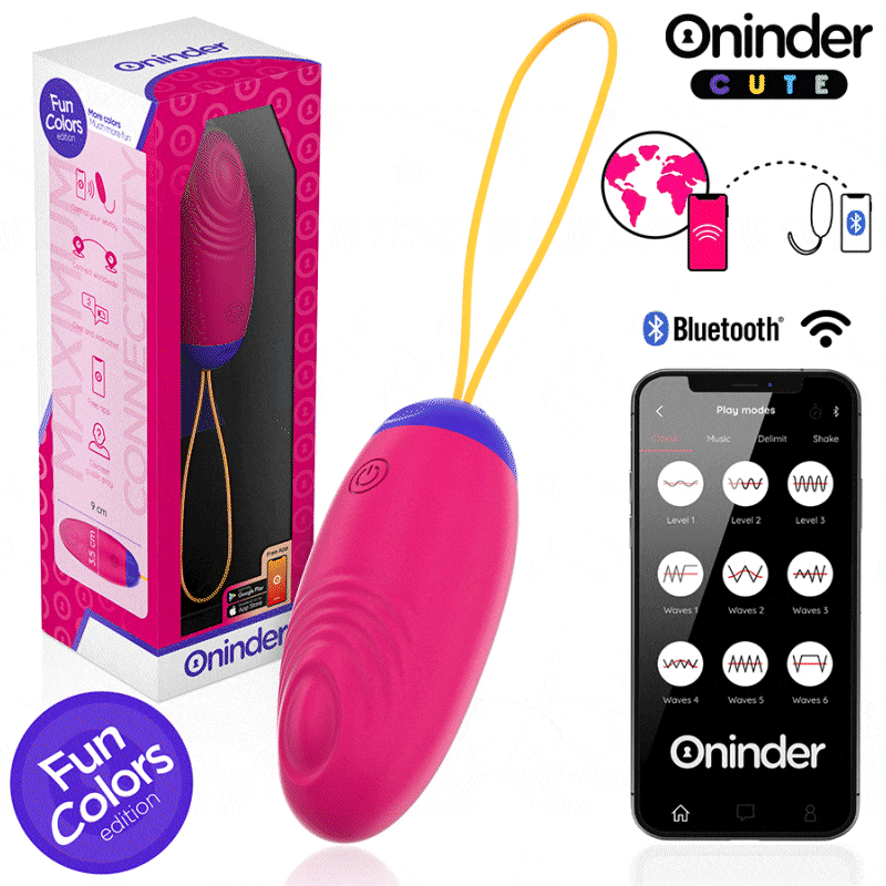 ONINDER CUTE - LOVE PLEASURE VIBRO-WAVE TAPPING SILICONE EGG - FREE GLOBAL APP - NOCTURNA DESIRES