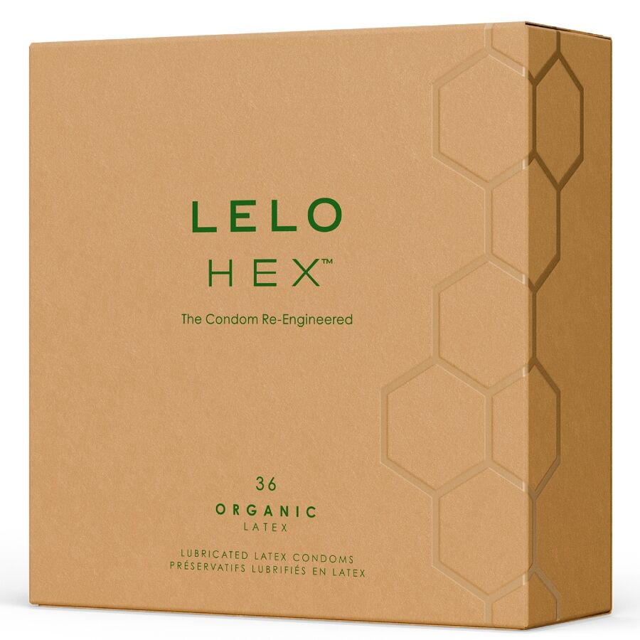 LELO - HEX ORGANIC CONDOM BOX 36 UNITS - NOCTURNA DESIRES