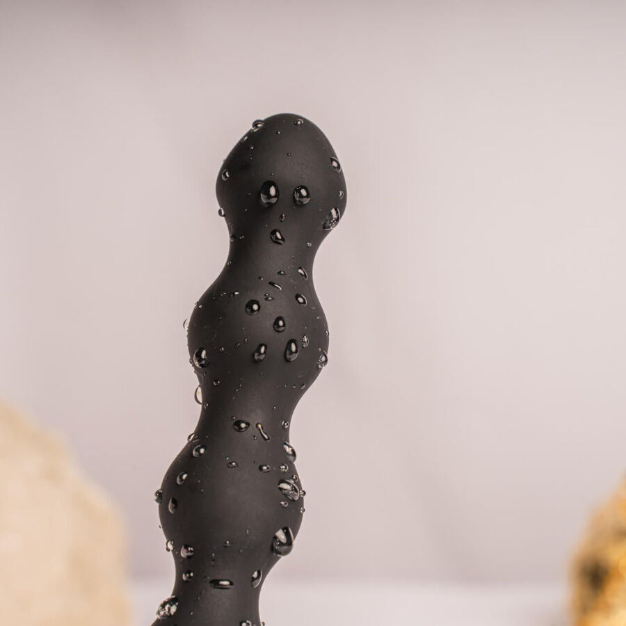 ROCKS- OFF - PETITE SENSATIONS PEARLS ANAL PLUG VIBRATOR BLACK - NOCTURNA DESIRES