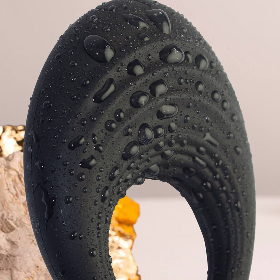 ROCKS-OFF - SPIRE BLACK VIBRATING PENIS RING - NOCTURNA DESIRES