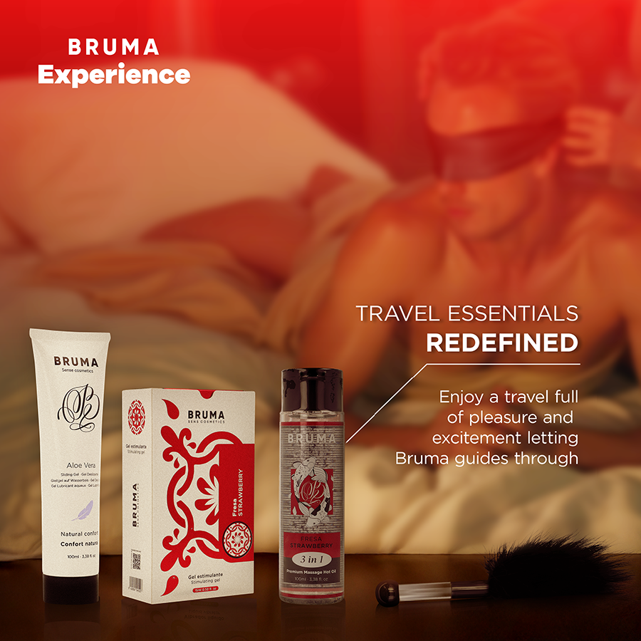 BRUMA XPERIENCE - SWEET STRAWBERRY TEMPTATION KIT WITH ORGASM ENHANCER - NOCTURNA DESIRES