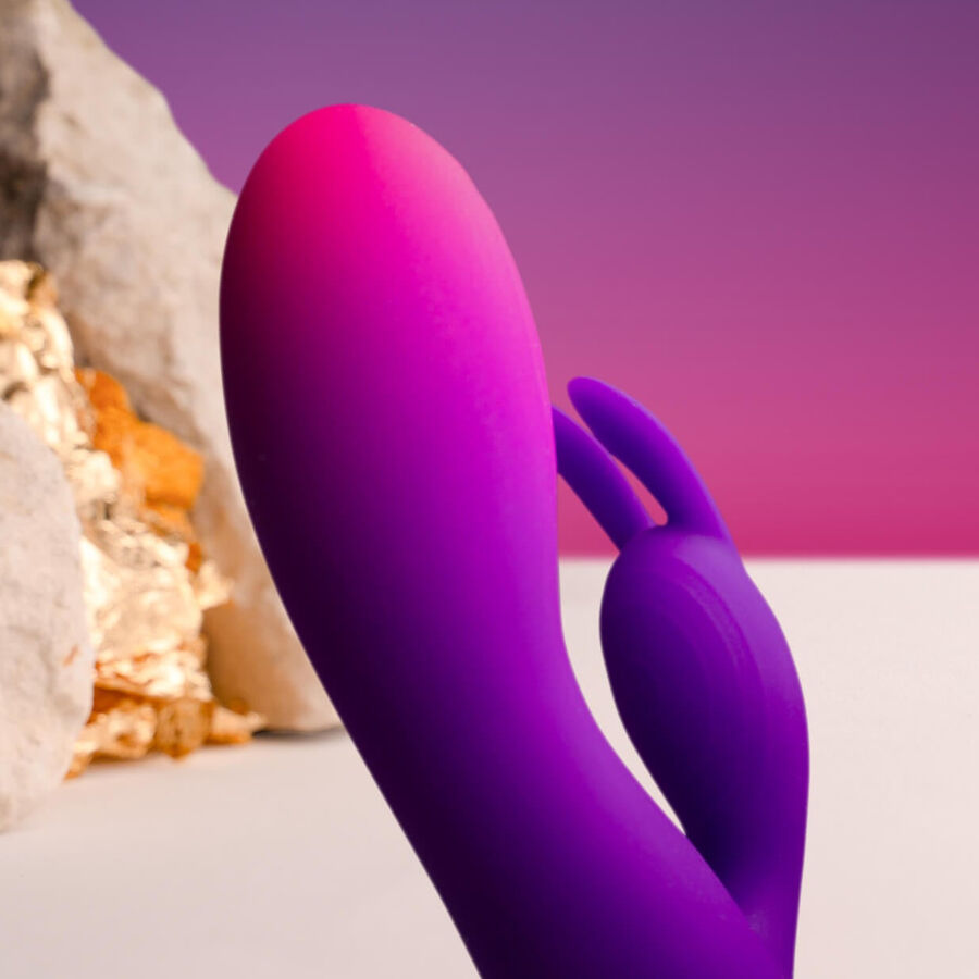 ROCKS- OFF - GLO- GIRL PURPLE RABBIT VIBRATOR - NOCTURNA DESIRES