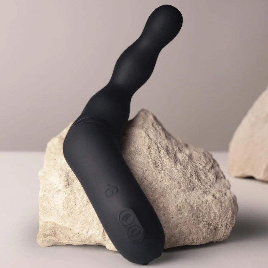 ROCKS-OFF - BLACK PROSTATE AND ANAL VIBRATOR ADAPTER - NOCTURNA DESIRES