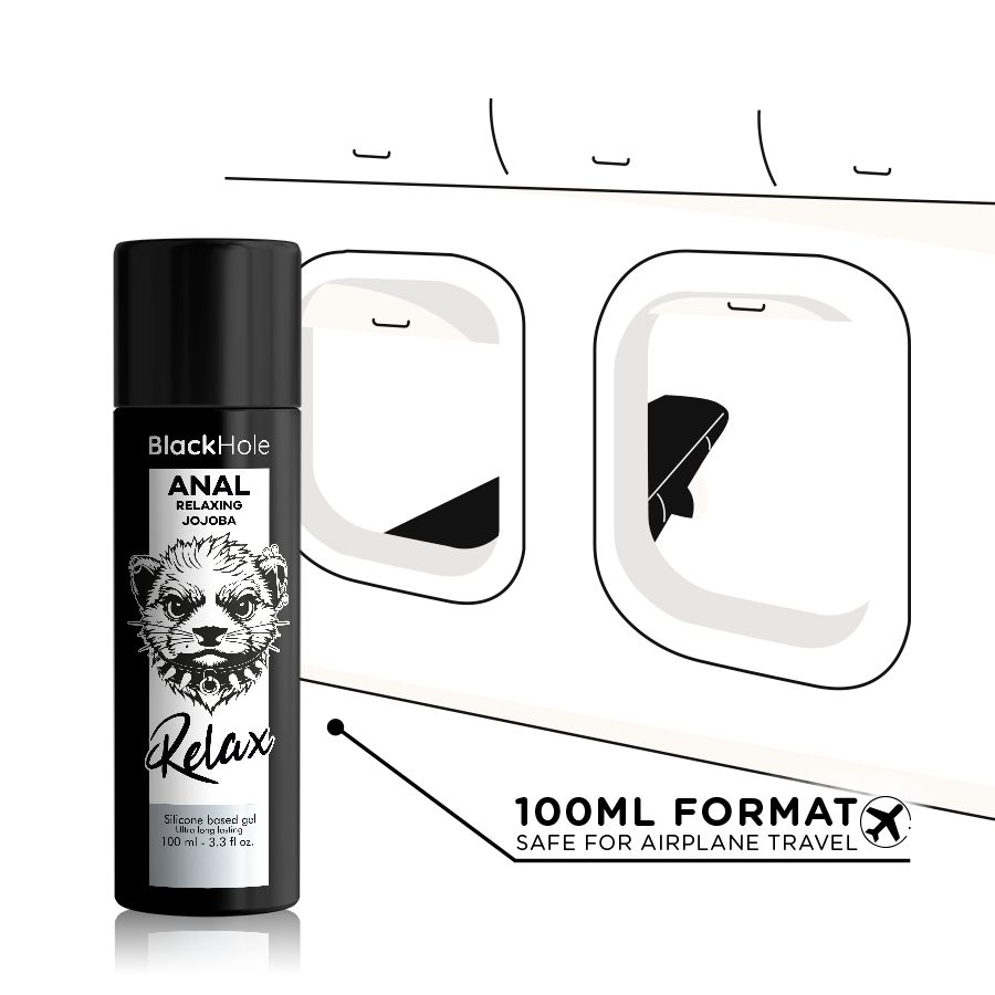 BLACK HOLE - ANAL RELAXING JOJOBA RELAX SILICONE BASE 100 ML - NOCTURNA DESIRES