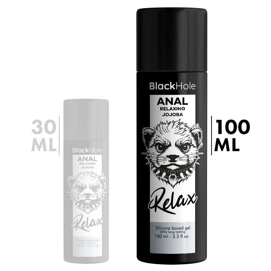 BLACK HOLE - ANAL RELAXING JOJOBA RELAX SILICONE BASE 100 ML - NOCTURNA DESIRES