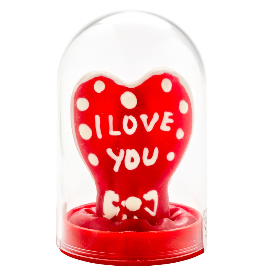 CONDOMERIE - HANDPAINTED NOVELTY CONDOMS HEART - I LOVE YOU MODEL 1 - NOCTURNA DESIRES