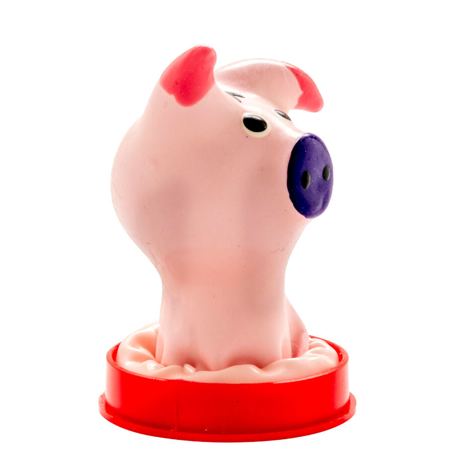 CONDOMERIE - HANDPAINTED NOVELTY CONDOMS PIG HEAD - NOCTURNA DESIRES