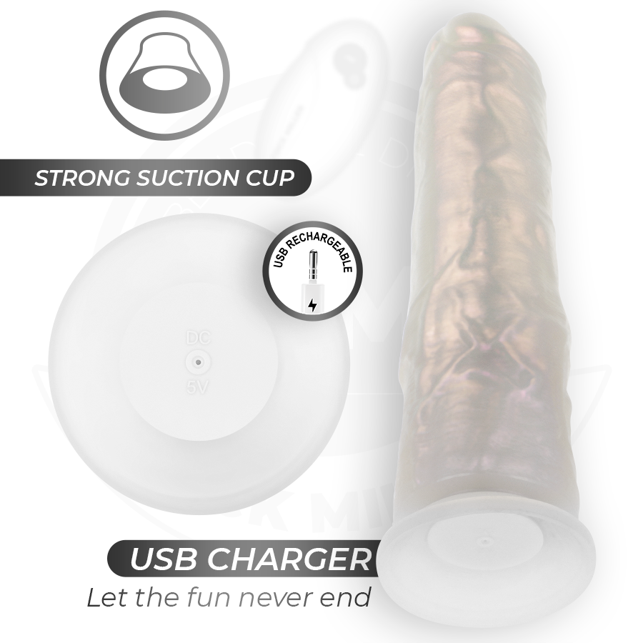 COCK MILLER - DILDO WITH SUCTION CUP, LIGHTS AND VIBRATION WITH REMOTE CONTROL WHITE 19.5 CM - NOCTURNA DESIRES