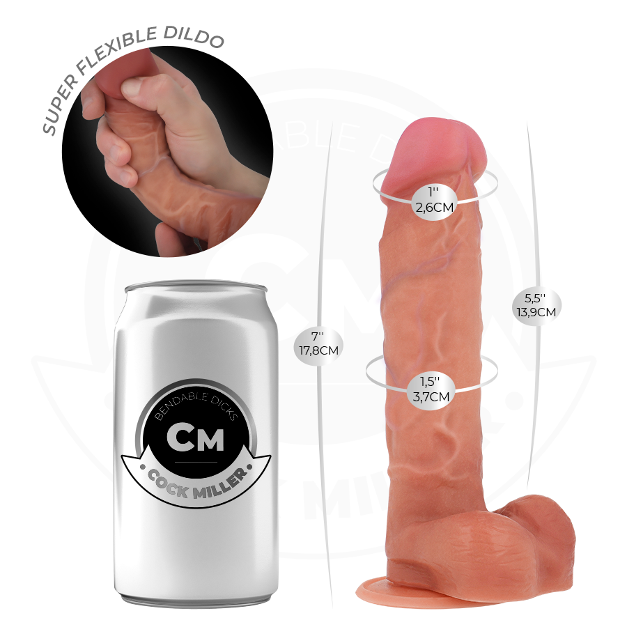 COCK MILLER - HYPERREALISTIC ARTICULABLE DILDO 17.8 CM - NOCTURNA DESIRES