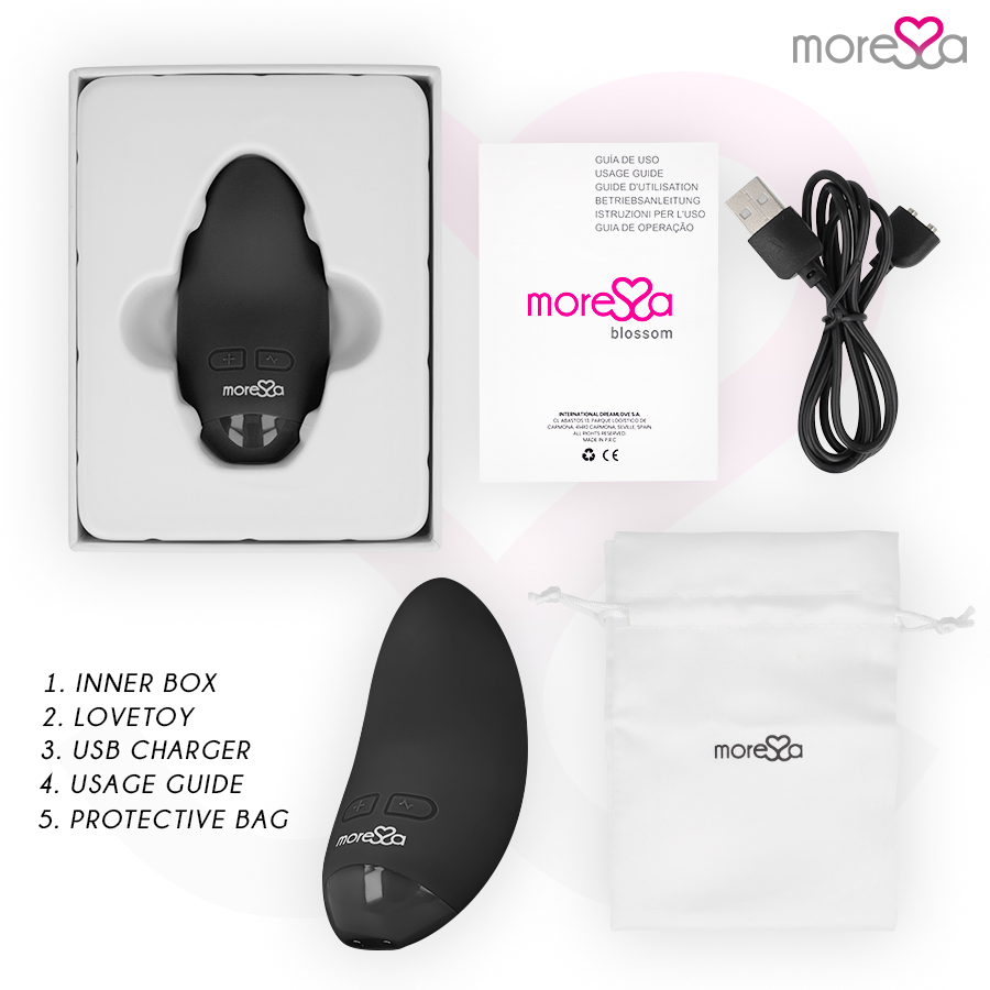 MORESSA - BLOSSOM BLACK VIBRATOR - NOCTURNA DESIRES