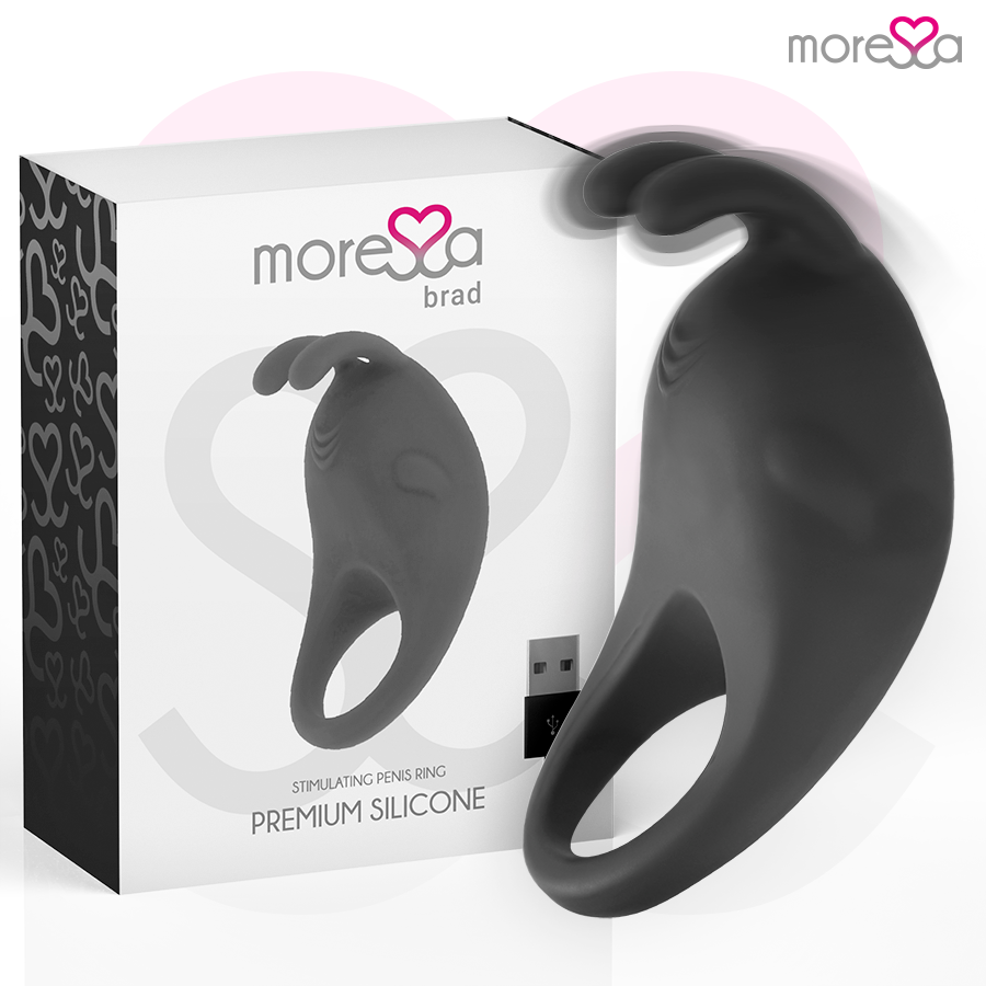 MORESSA - BRAD PREMIUM SILICONE RECHARGEABLE BLACK - NOCTURNA DESIRES