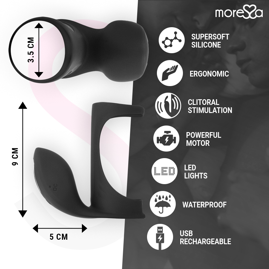 MORESSA - BRANDON VIBRATOR RING WITH COVER - NOCTURNA DESIRES