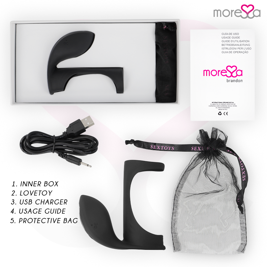 MORESSA - BRANDON VIBRATOR RING WITH COVER - NOCTURNA DESIRES