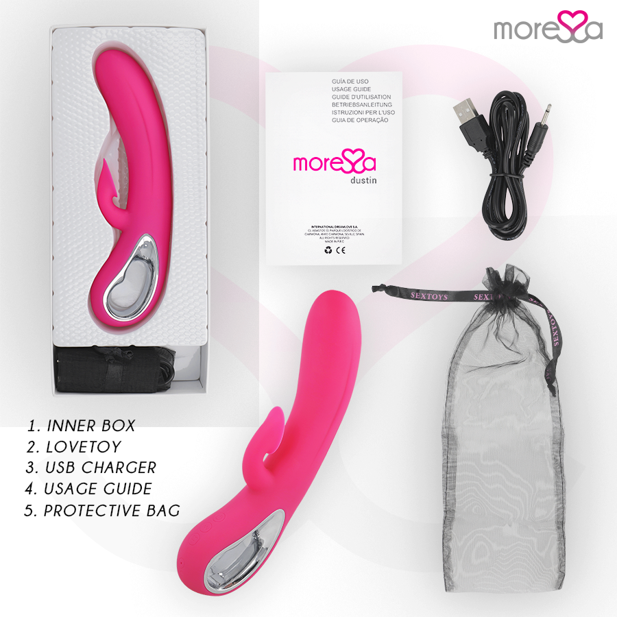 MORESSA - DUSTIN CLITORAL SUCTION AND POWERFUL VIBRATION PREMIUM SILICONE RECHARGEABLE - NOCTURNA DESIRES