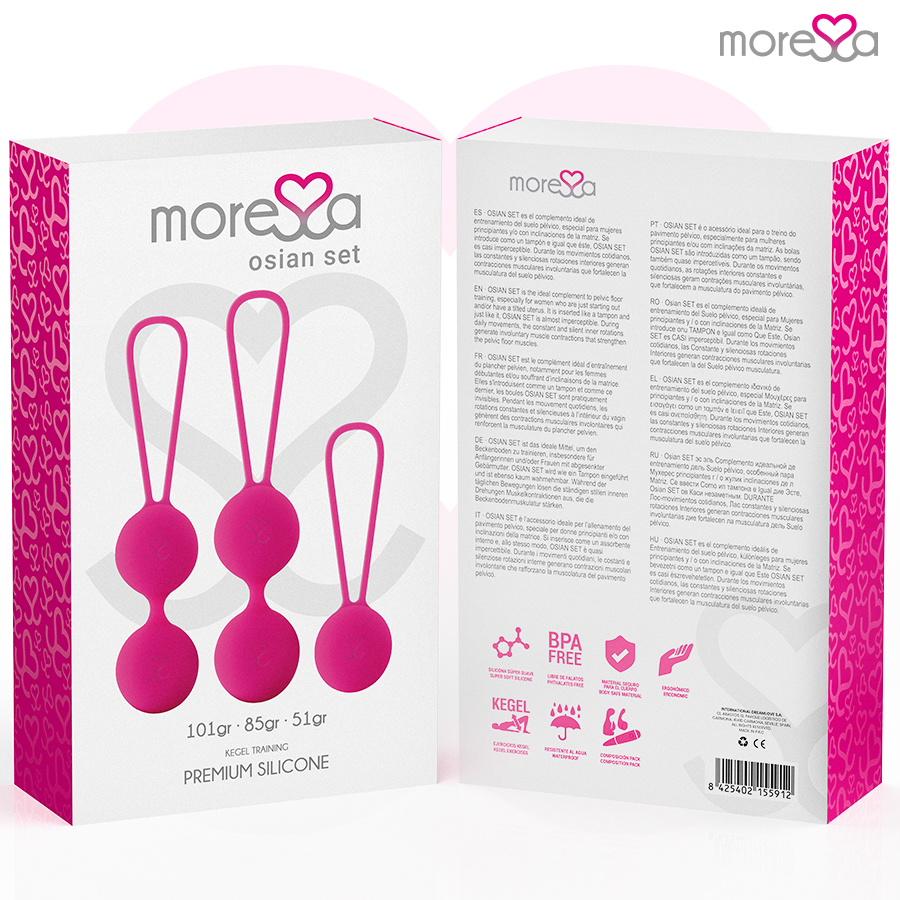 MORESSA - OSIAN SET PREMIUM SILICONE PINK (Osian One - 51 g | Osian Two - 101 g | Osian Three 85 g) - NOCTURNA DESIRES