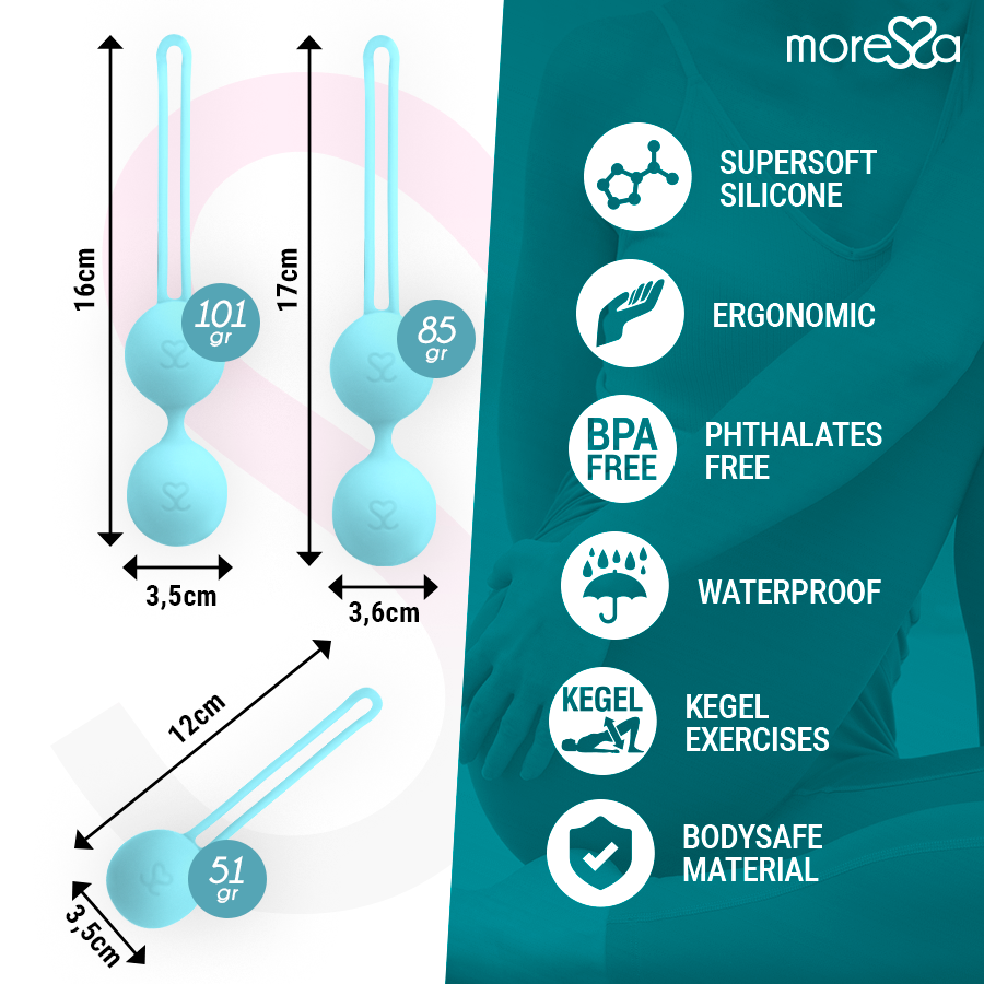 MORESSA - OSIAN SET PREMIUM TURQUOISE SILICONE - NOCTURNA DESIRES