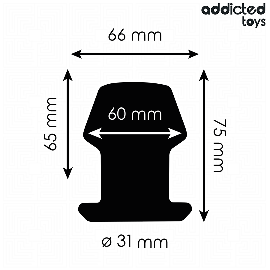 ADDICTED TOYS - EXTREME HOLLOW ANAL PLUG SILICONE SIZE S 7.5 CM - NOCTURNA DESIRES