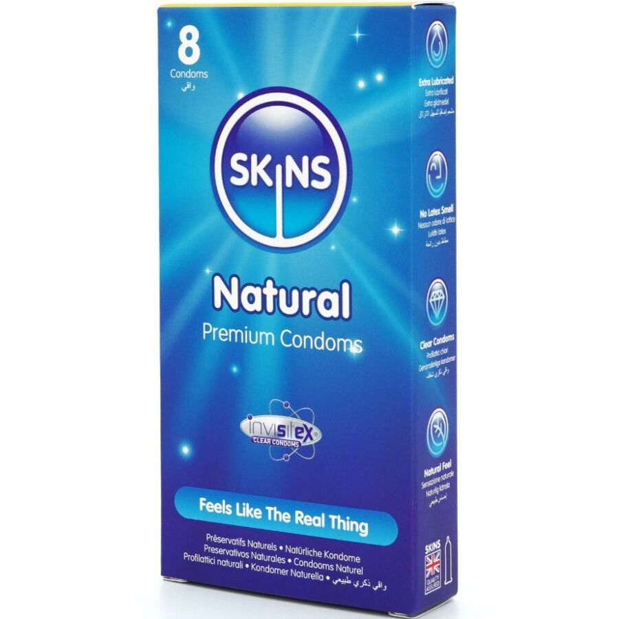 SKINS - NATURAL PREMIUM CONDOMS PACK 8 - NOCTURNA DESIRES