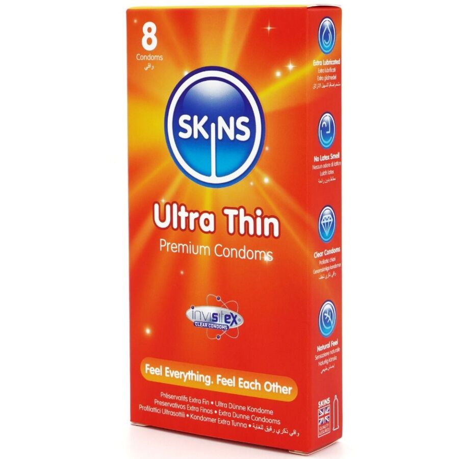 SKINS - ULTRA THIN PREMIUM CONDOMS PACK 8 - NOCTURNA DESIRES
