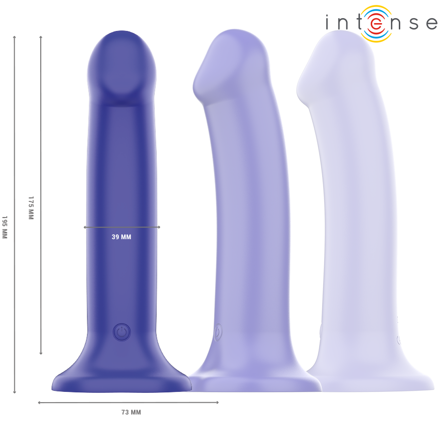 INTENSE - VICTORIA VIBRATOR WITH SUCTION CUP 10 VIBRATIONS DARK BLUE REMOTE CONTROL - NOCTURNA DESIRES