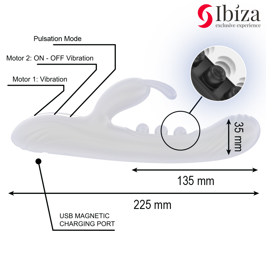 IBIZA - VIBRATING RABBIT WITH PULSATION - NOCTURNA DESIRES