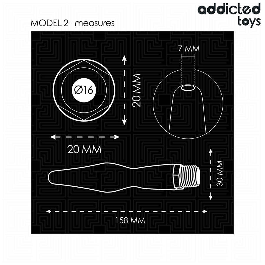 ADDICTED TOYS - ANAL CLEANER WITH UNIVERSAL ADAPTER MODEL 2 - NOCTURNA DESIRES