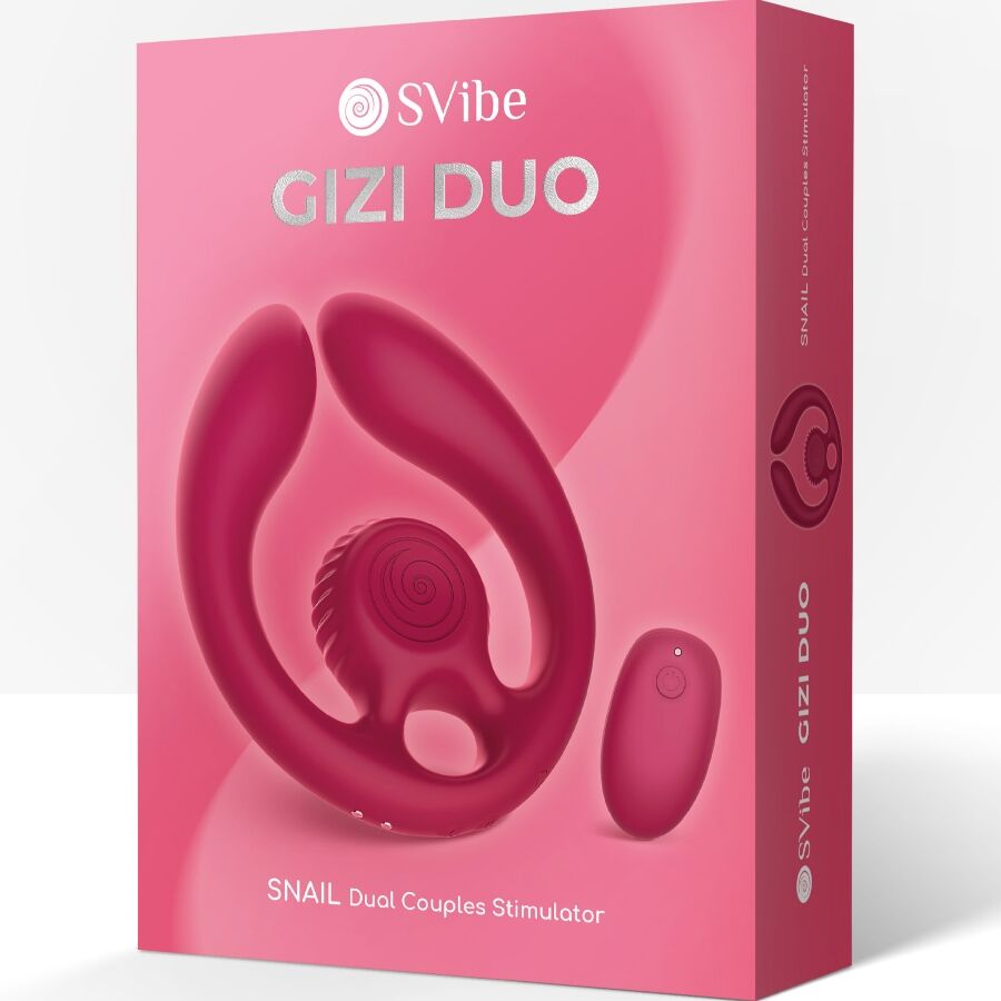 SNAIL VIBE - GIZI DUO COUPLES STIMULATOR REMOTE CONTROL BURGUNDY - NOCTURNA DESIRES