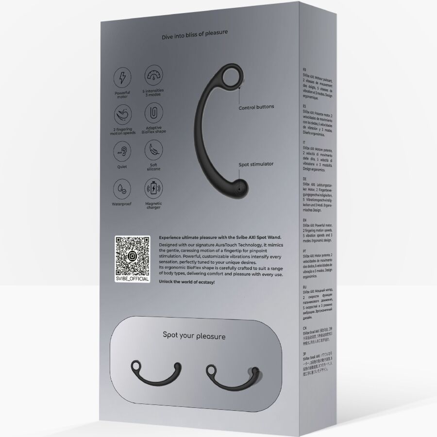 SNAIL VIBE - AXI VIBRATING MASSAGE WAND BLACK - NOCTURNA DESIRES