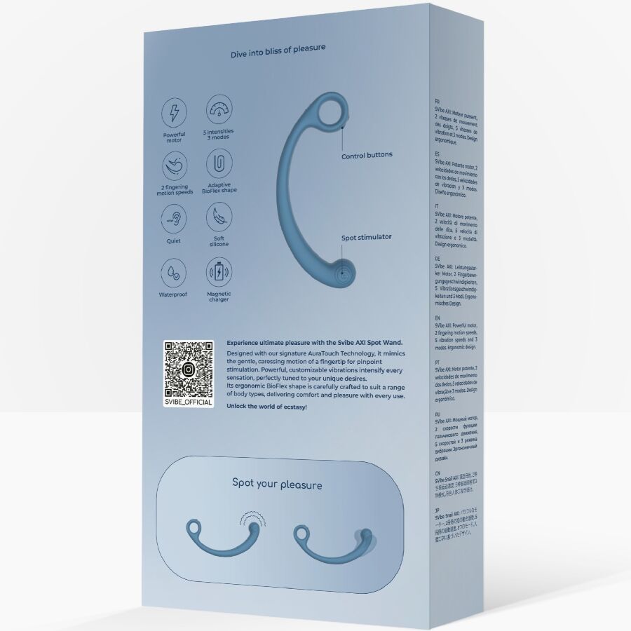 SNAIL VIBE - AXI VIBRATING MASSAGE WAND BLUE - NOCTURNA DESIRES